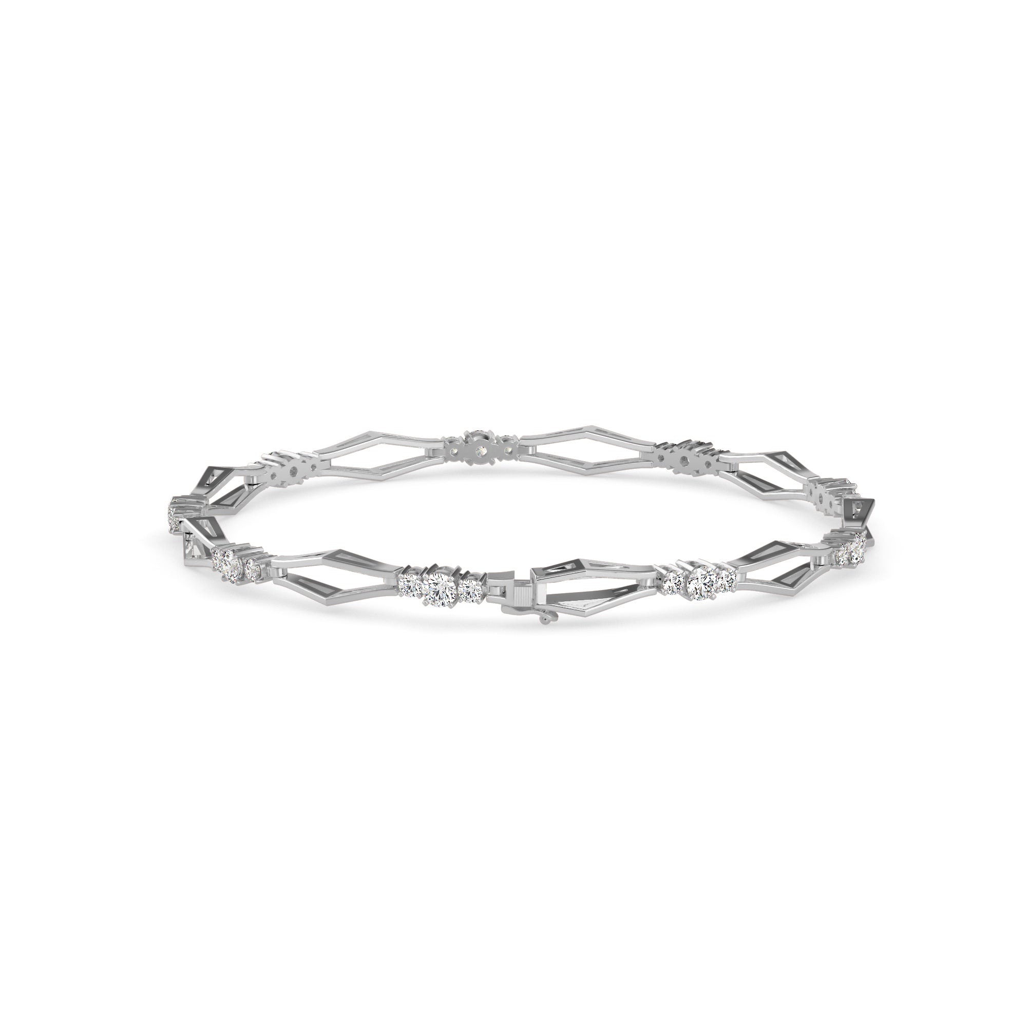 Duke Diamond Tennis Bracelet-Silver