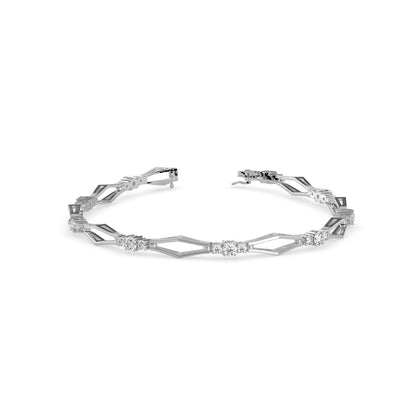 Duke Diamond Tennis Bracelet-Silver