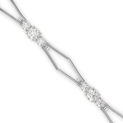 Duke Diamond Tennis Bracelet-Silver