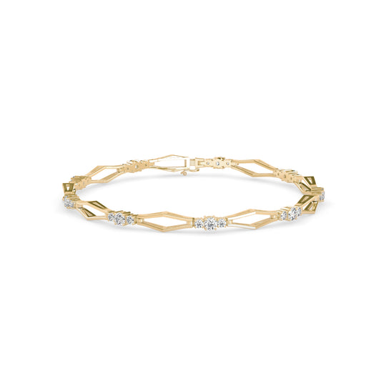 Duke Diamond Tennis Bracelet-Golden