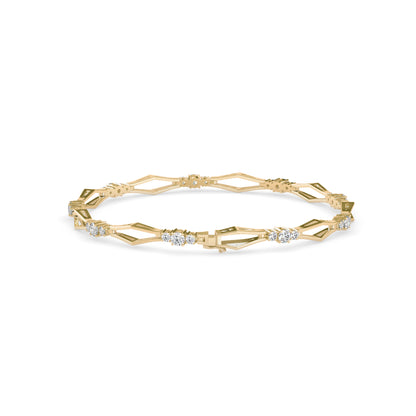 Duke Diamond Tennis Bracelet-Golden