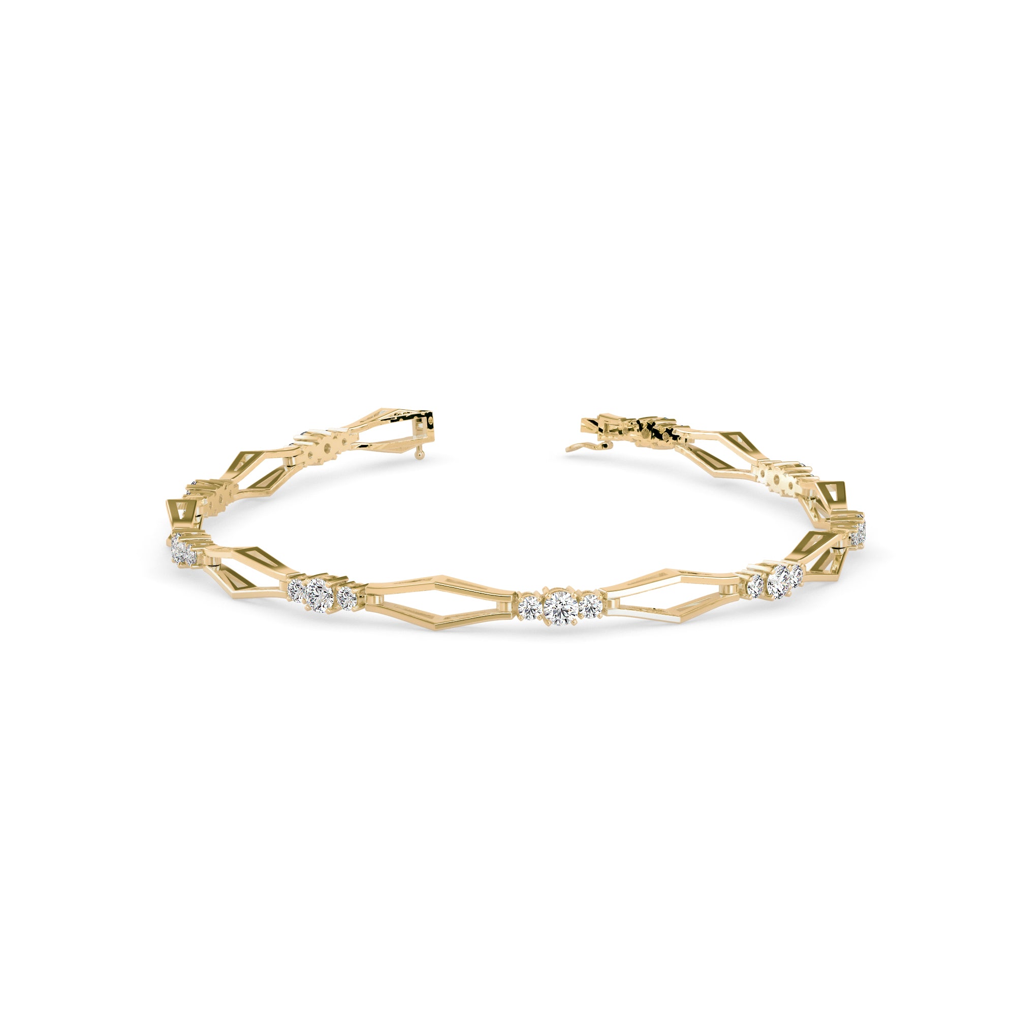 Duke Diamond Tennis Bracelet-Golden