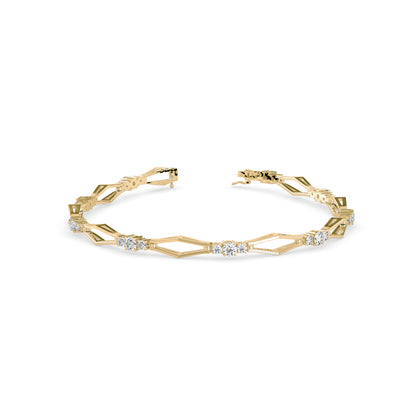Duke Diamond Tennis Bracelet-Golden