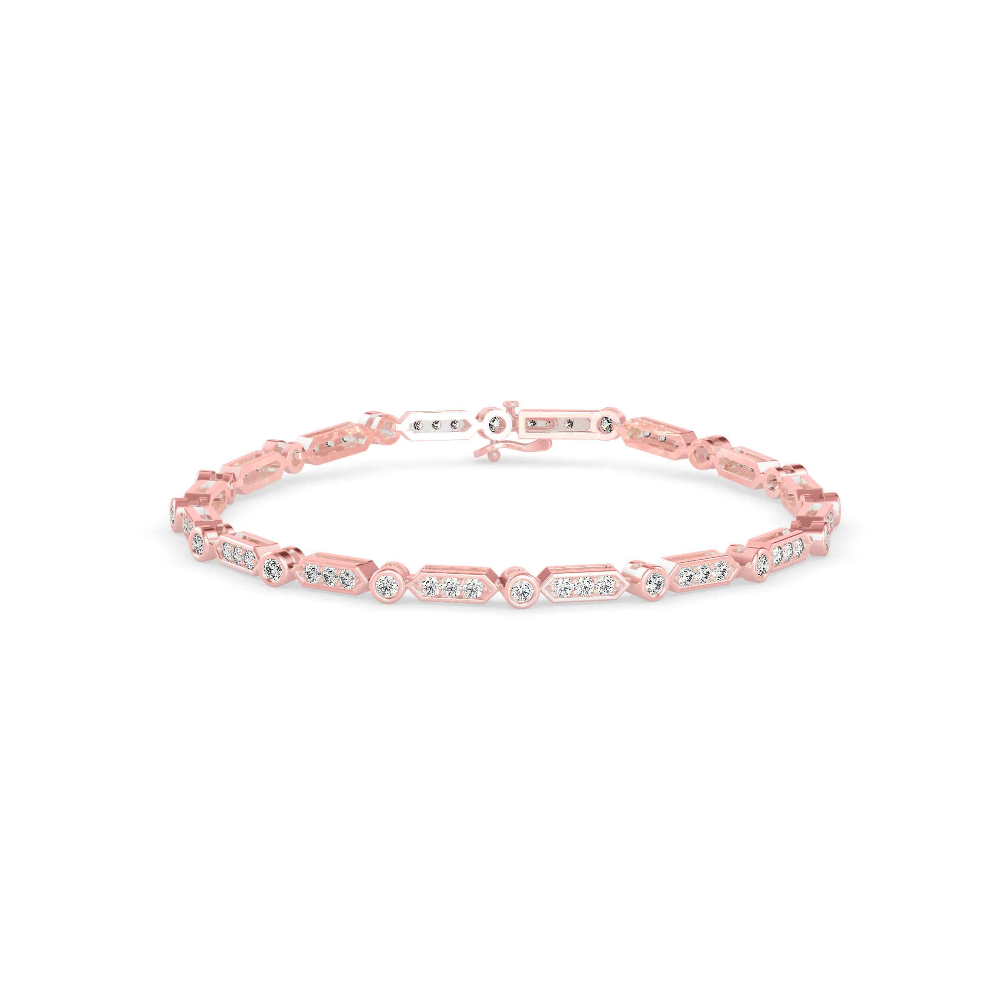 Tycoon Diamond Tennis Bracelet-Rose Gold
