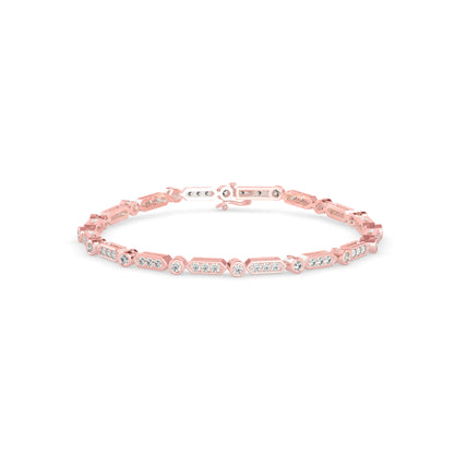 Tycoon Diamond Tennis Bracelet-Rose Gold