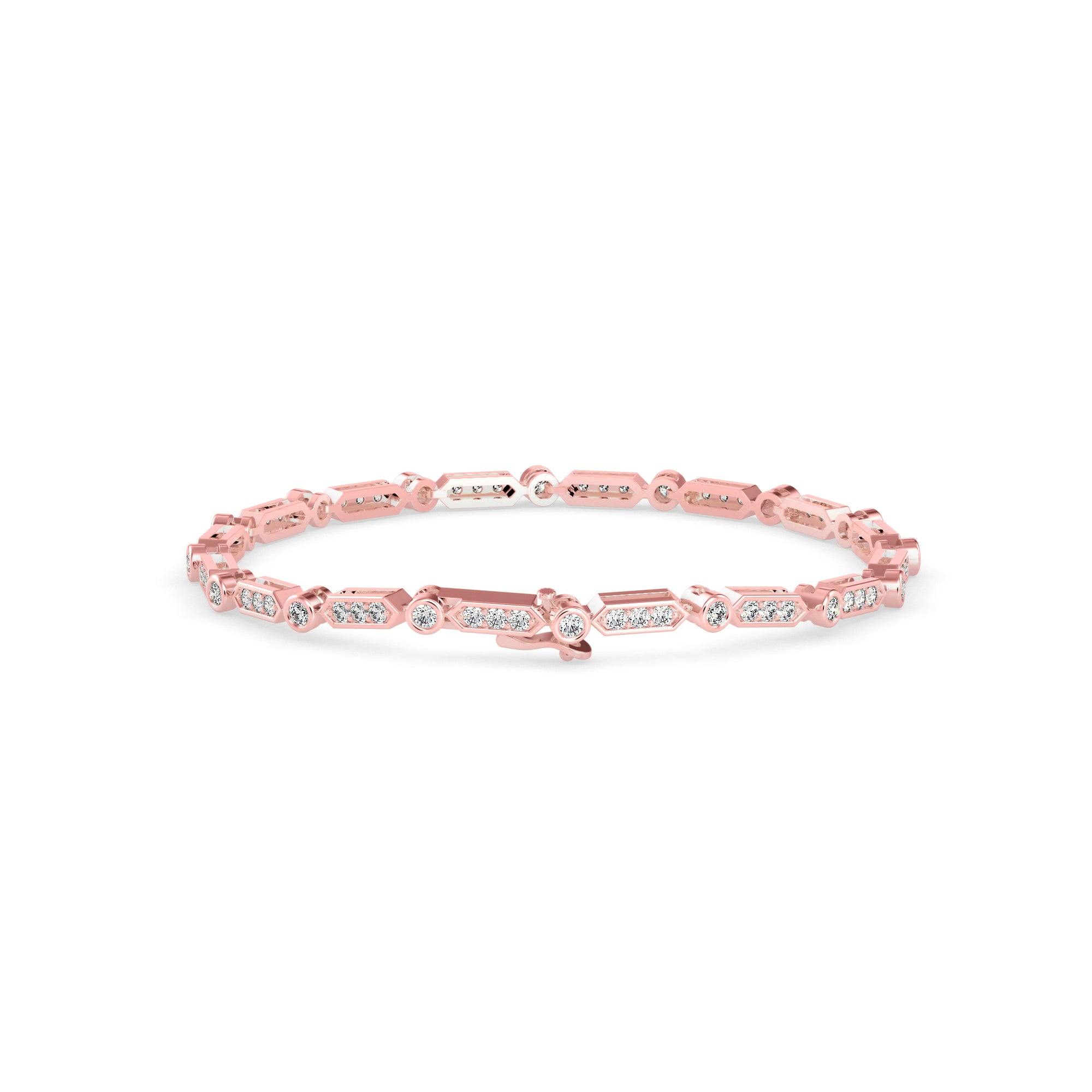 Tycoon Diamond Tennis Bracelet-Rose Gold