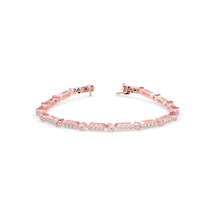 Tycoon Diamond Tennis Bracelet-Rose Gold