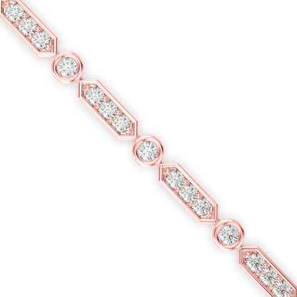 Tycoon Diamond Tennis Bracelet-Rose Gold