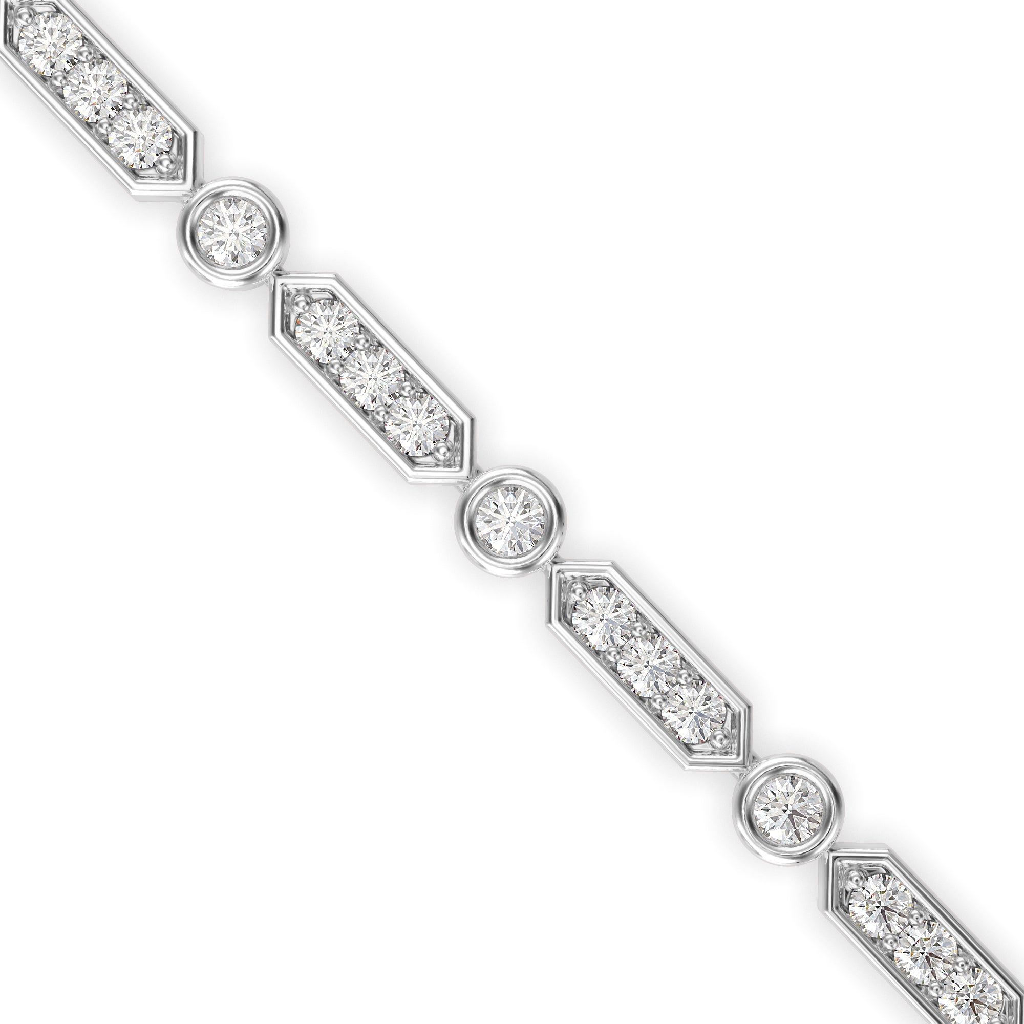 Tycoon Diamond Tennis Bracelet-Silver