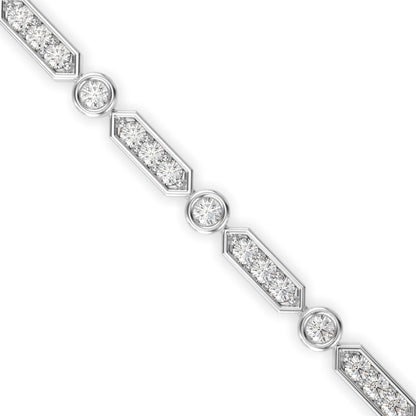Tycoon Diamond Tennis Bracelet-Silver