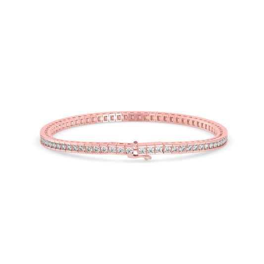 Suppliant Diamond Tennis Bracelet-Rose Gold