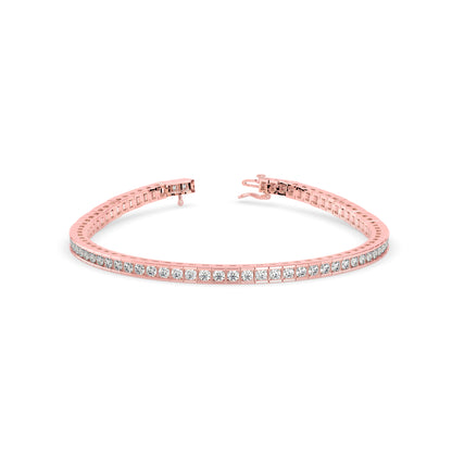 Suppliant Diamond Tennis Bracelet-Rose Gold