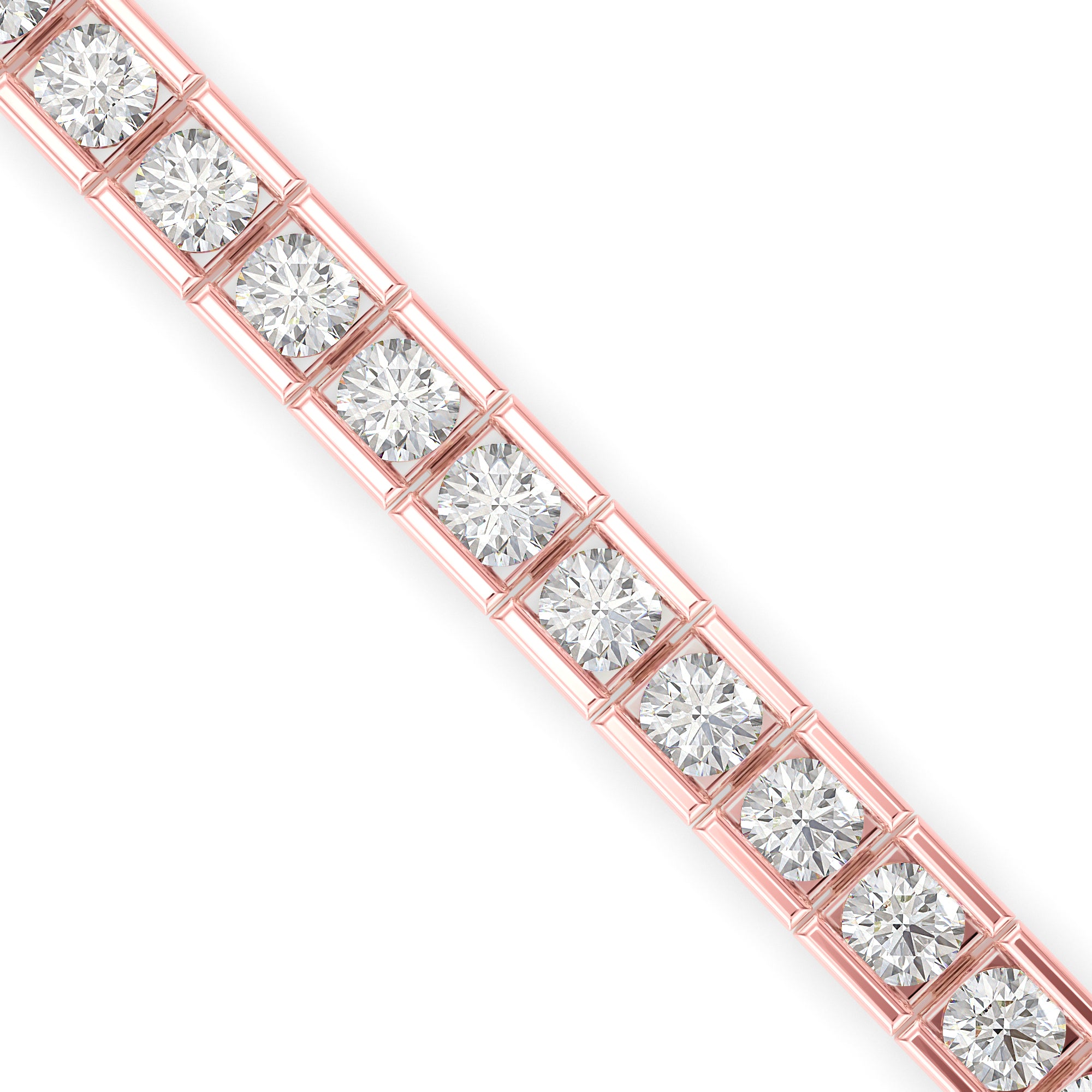 Suppliant Diamond Tennis Bracelet-Rose Gold