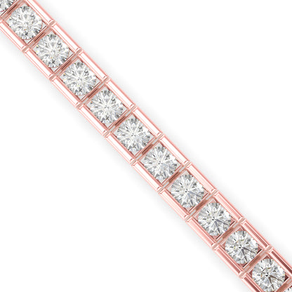 Suppliant Diamond Tennis Bracelet-Rose Gold