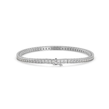Suppliant Diamond Tennis Bracelet-Silver