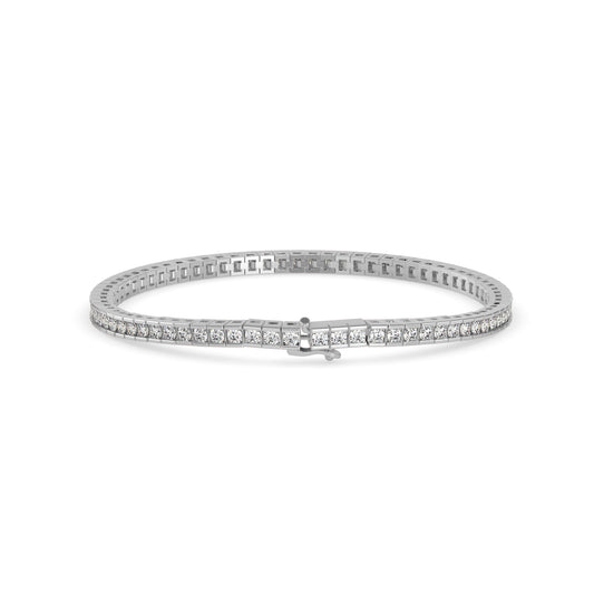 Suppliant Diamond Tennis Bracelet-Silver