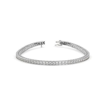 Suppliant Diamond Tennis Bracelet-Silver
