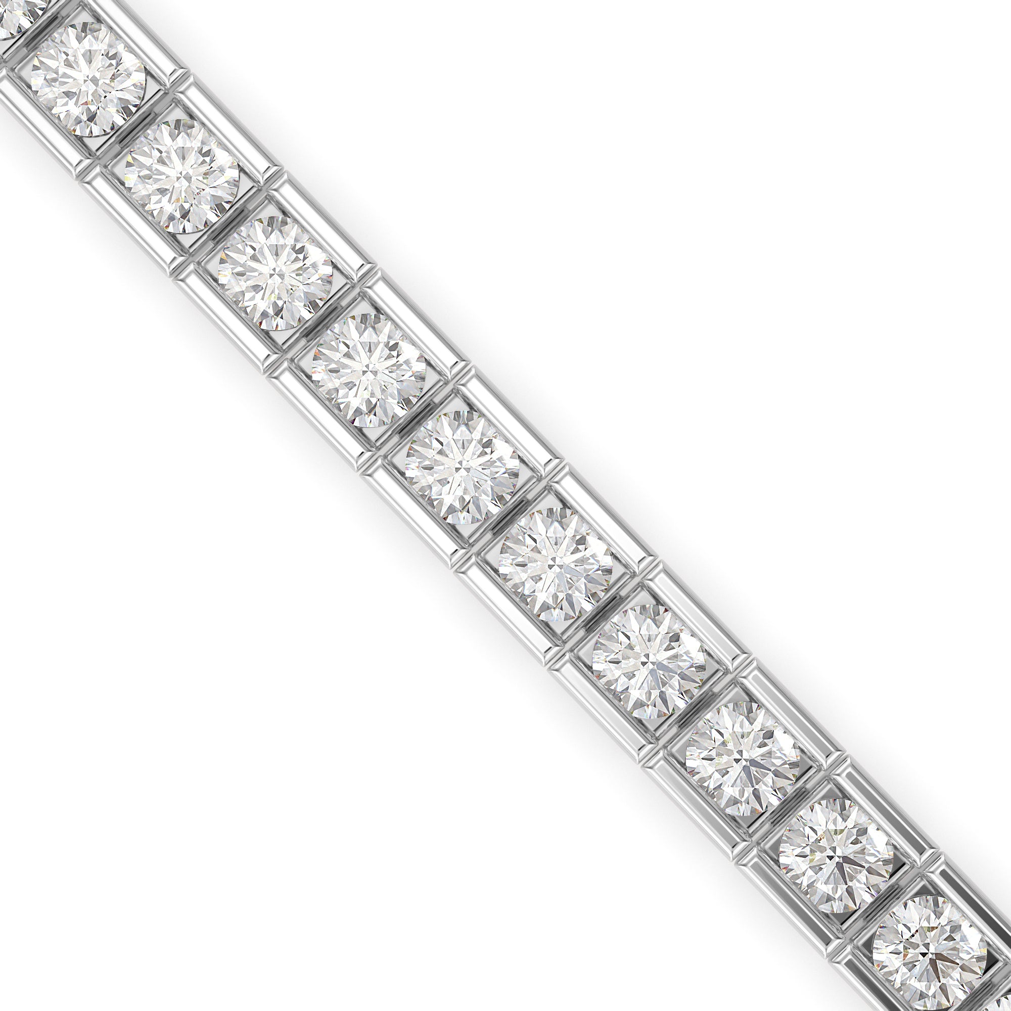 Suppliant Diamond Tennis Bracelet-Silver