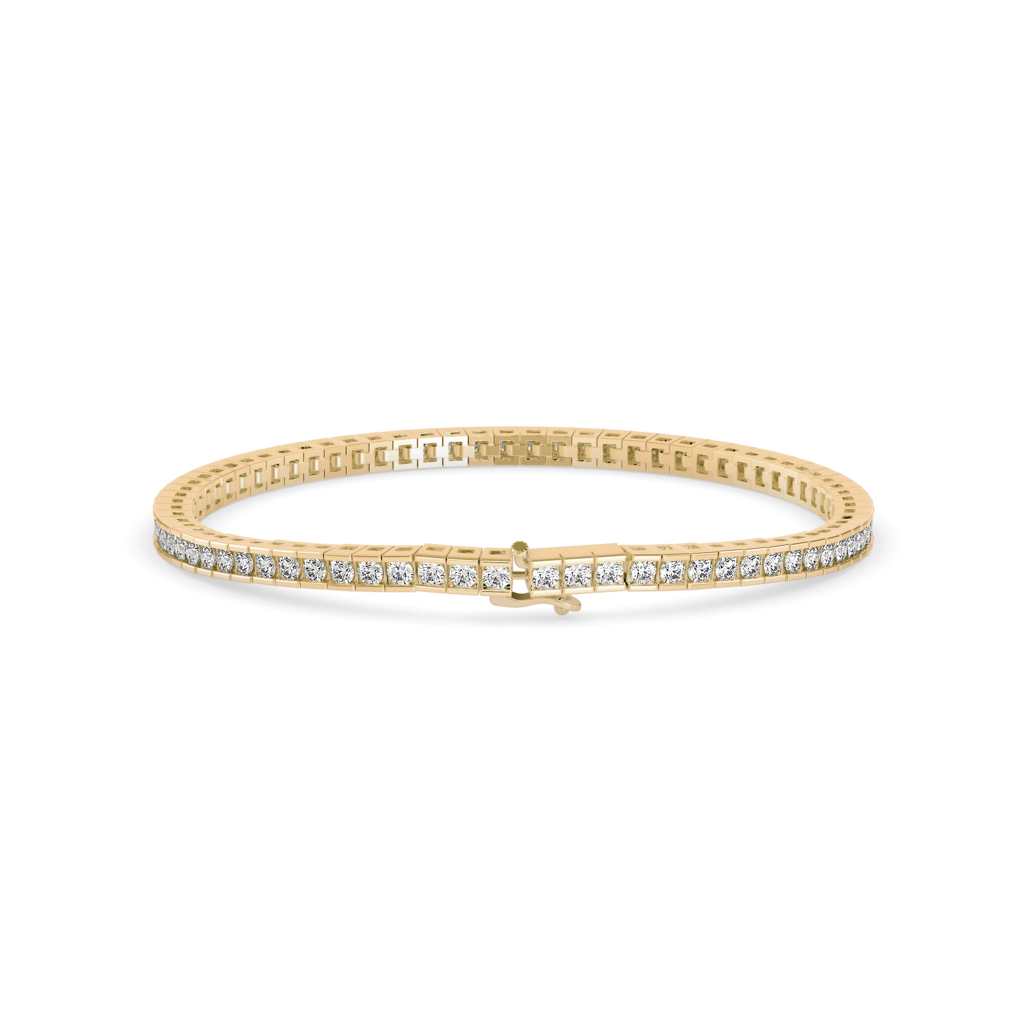 Suppliant Diamond Tennis Bracelet-Golden