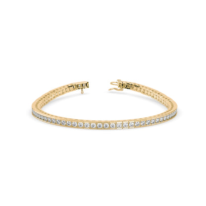 Suppliant Diamond Tennis Bracelet-Golden