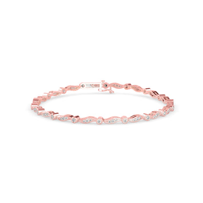 Romio Diamond Tennis Bracelet-Rose Gold