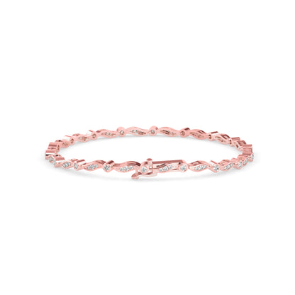 Romio Diamond Tennis Bracelet-Rose Gold