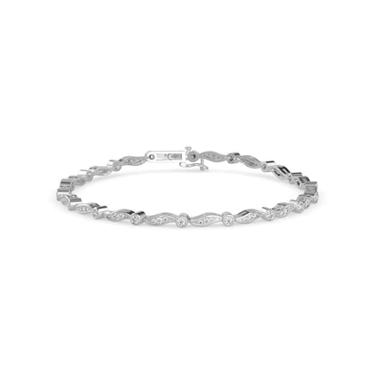 Romio Diamond Tennis Bracelet - Silver