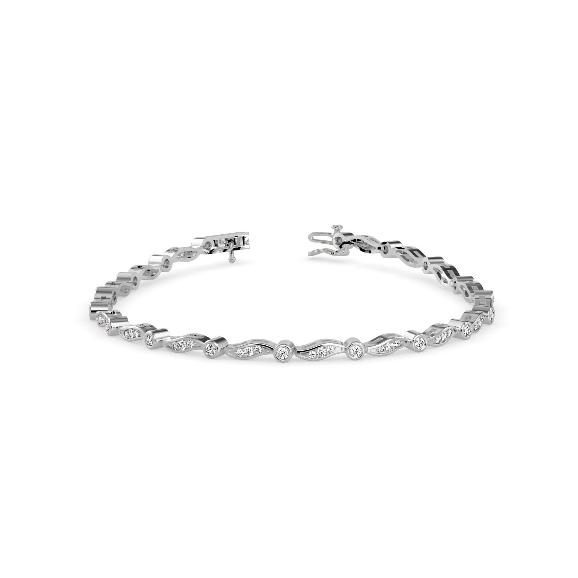 Romio Diamond Tennis Bracelet - Silver
