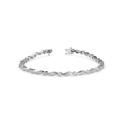Romio Diamond Tennis Bracelet - Silver