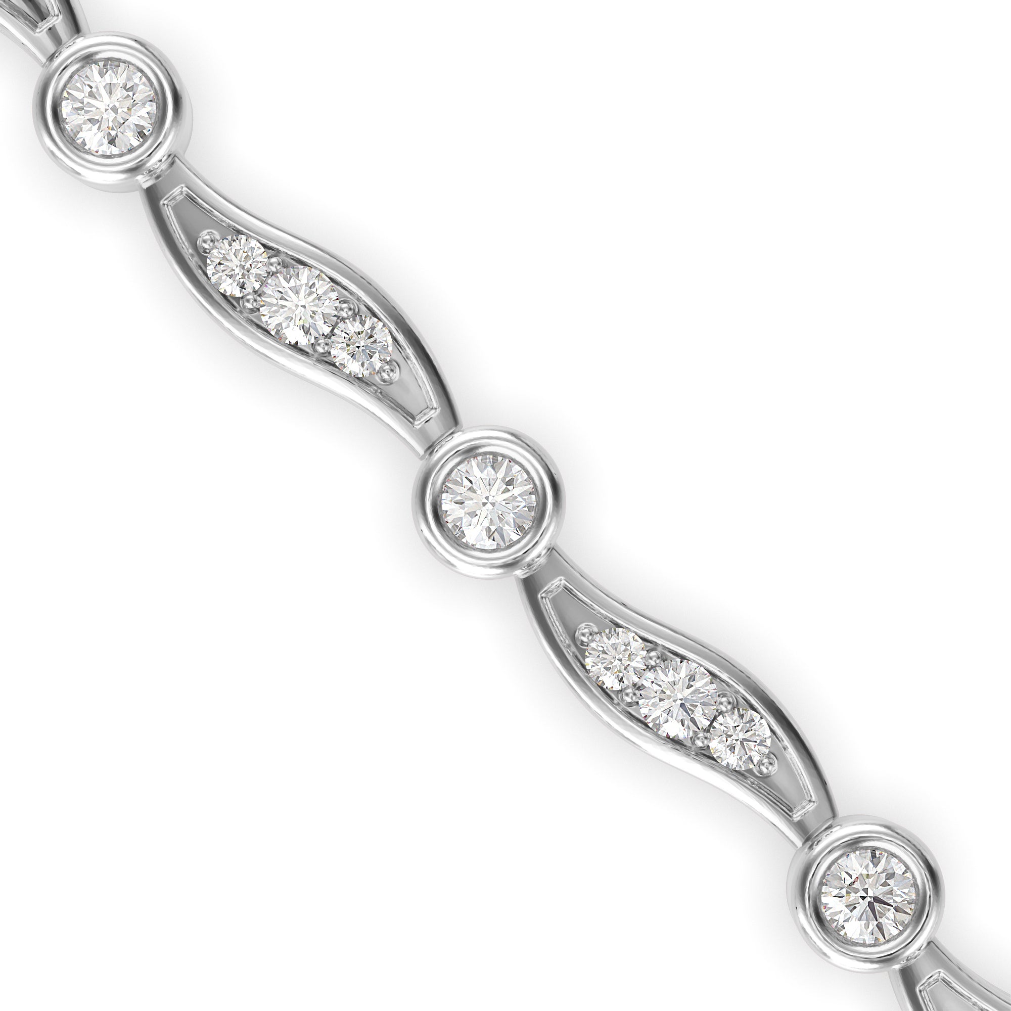 Romio Diamond Tennis Bracelet - Silver