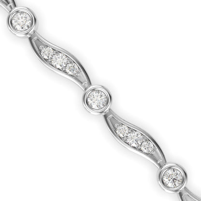 Romio Diamond Tennis Bracelet - Silver