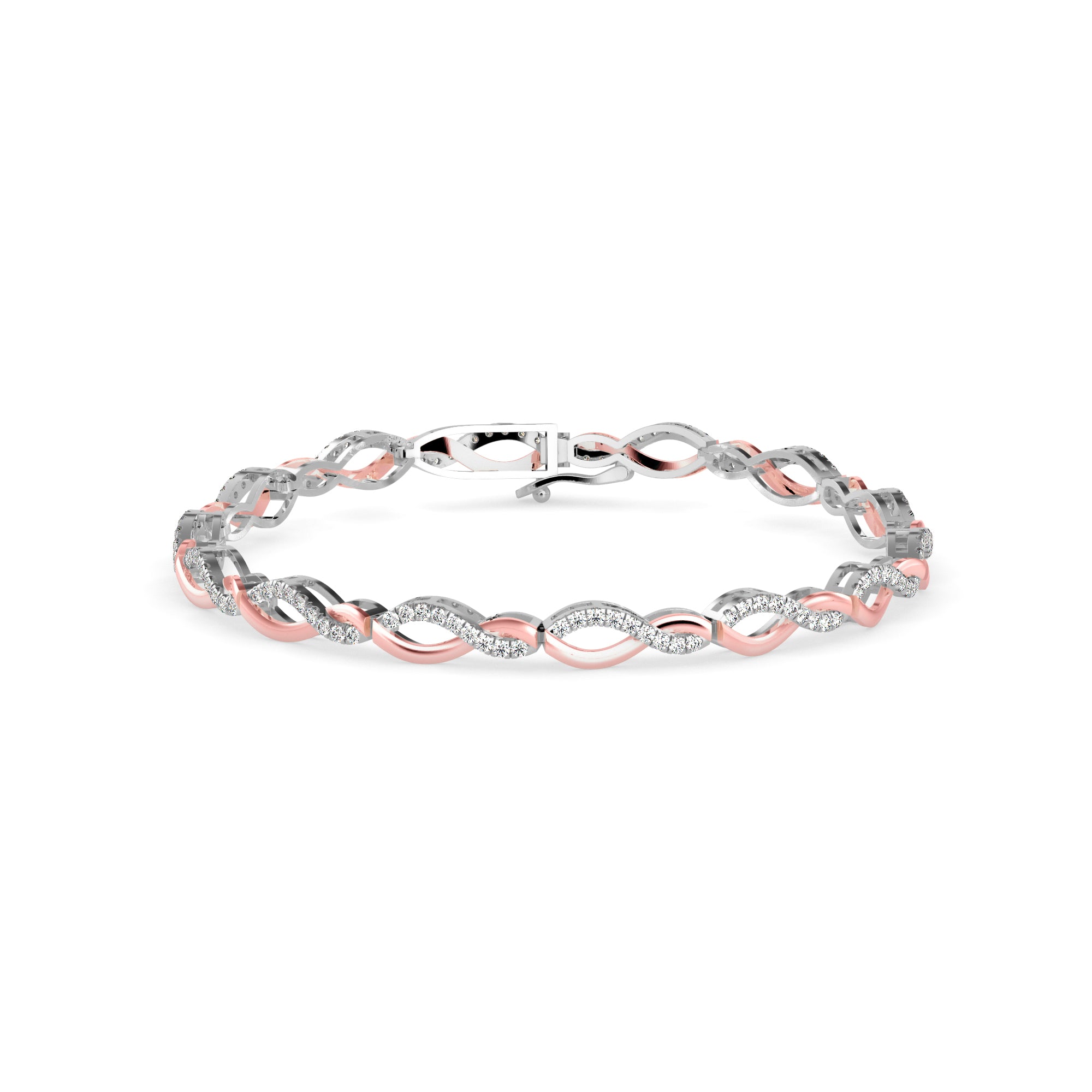Admirer Diamond Tennis Bracelet-Rose Gold