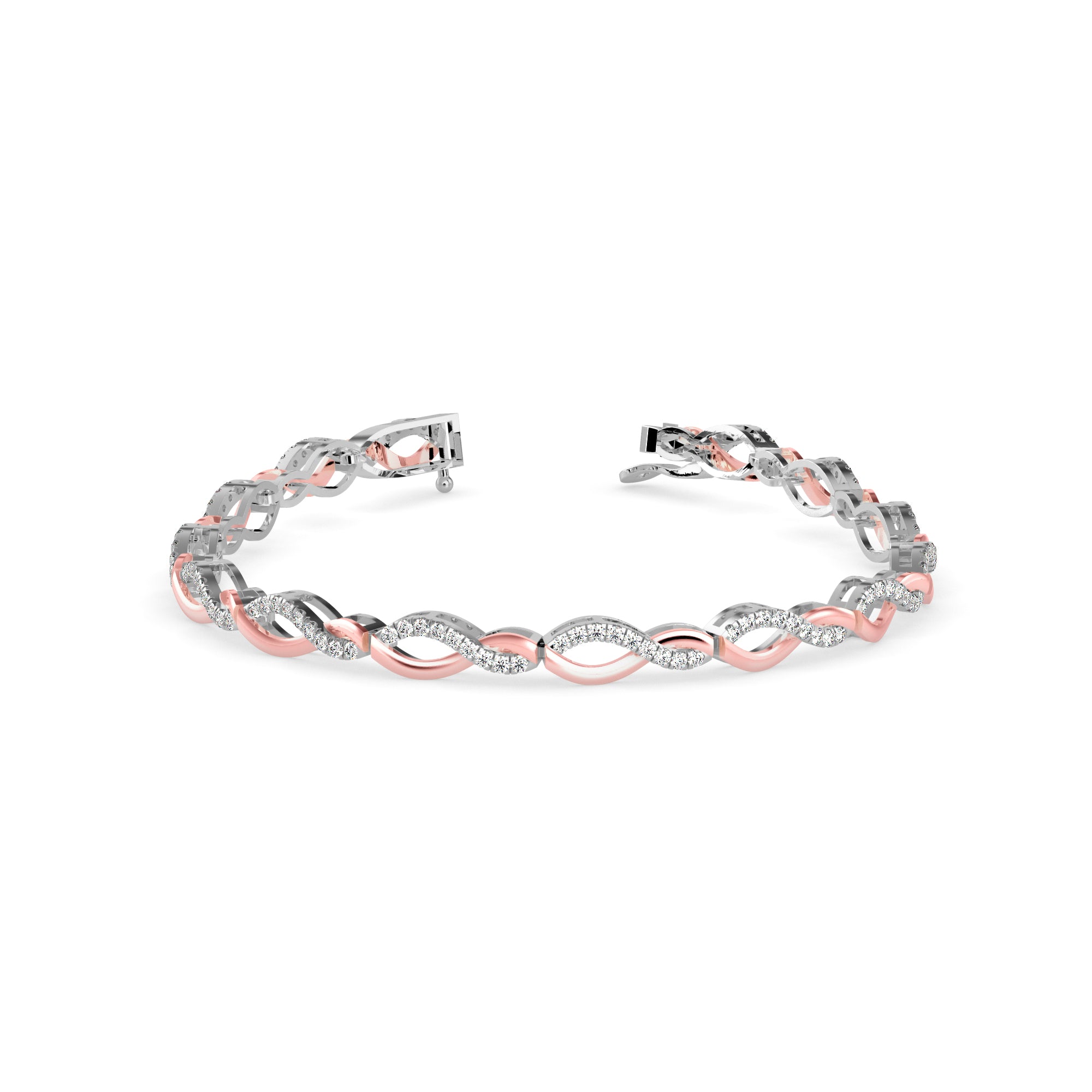 Admirer Diamond Tennis Bracelet-Rose Gold