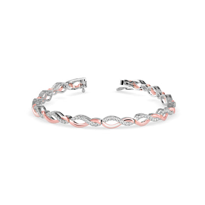 Admirer Diamond Tennis Bracelet-Rose Gold