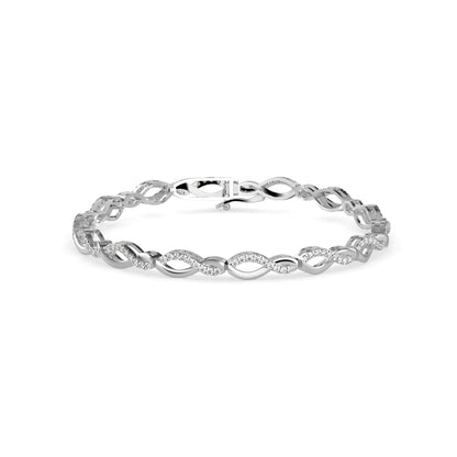 Admirer Diamond Tennis Bracelet-Silver