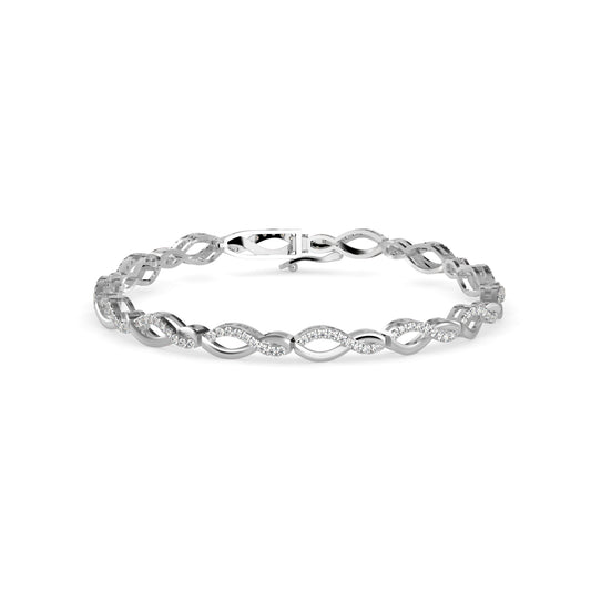 Admirer Diamond Tennis Bracelet-Silver