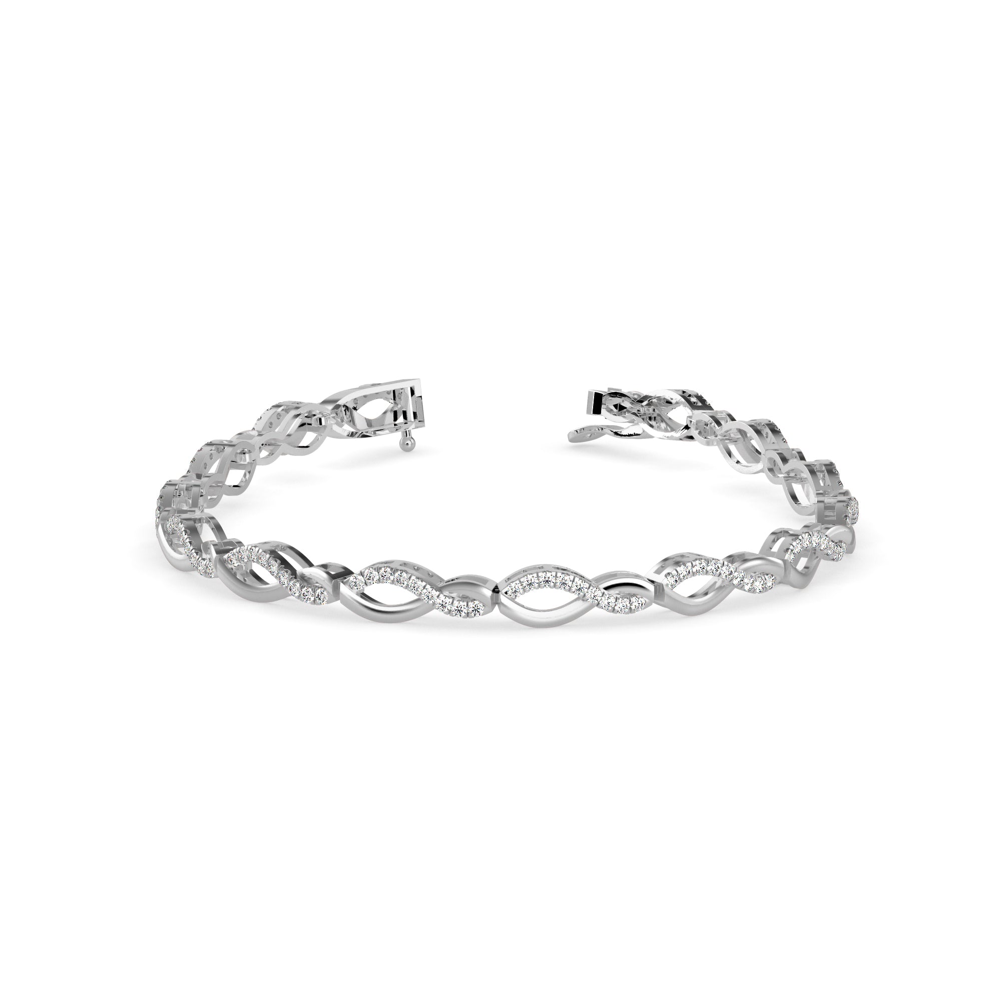 Admirer Diamond Tennis Bracelet-Silver