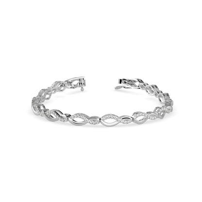 Admirer Diamond Tennis Bracelet-Silver