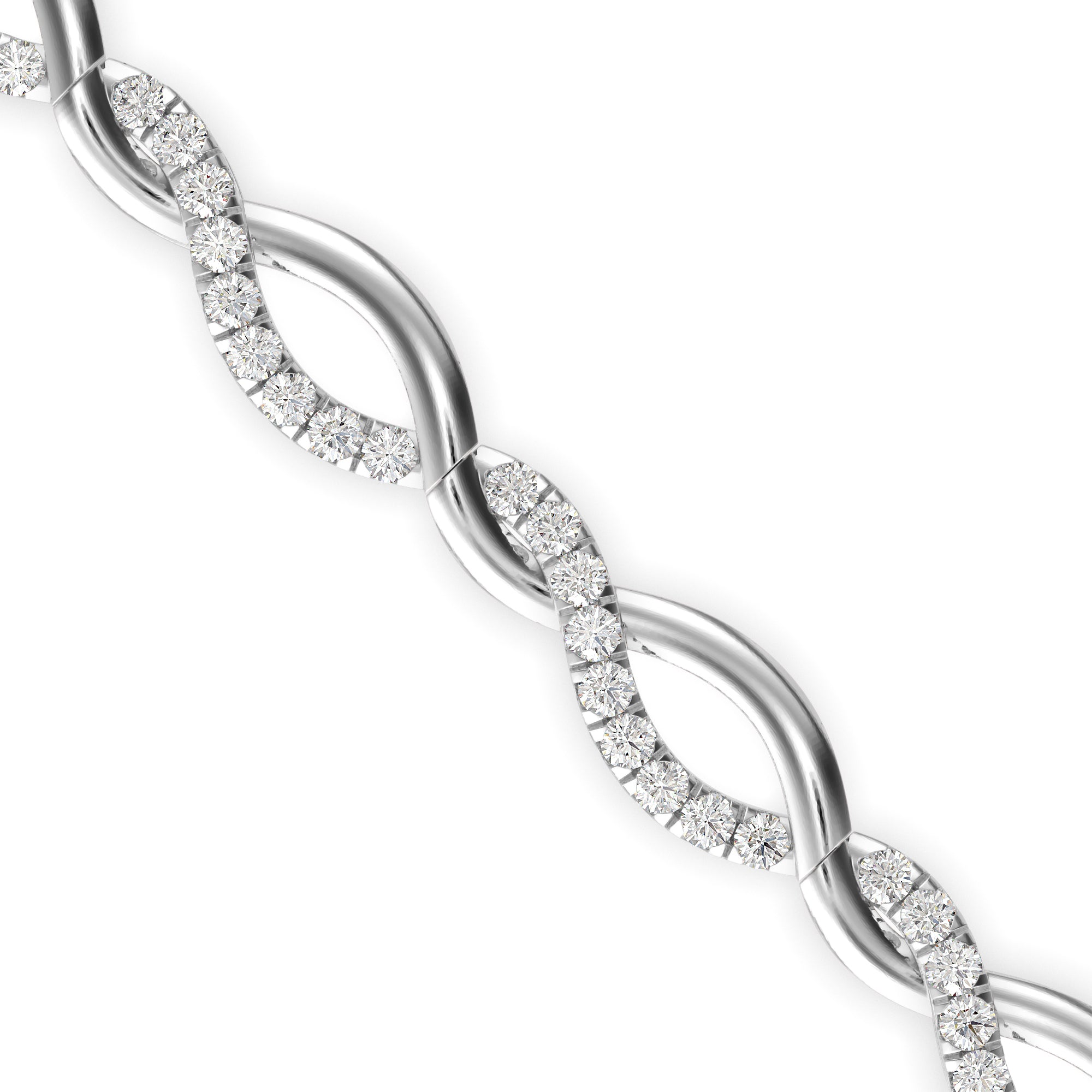 Admirer Diamond Tennis Bracelet-Silver
