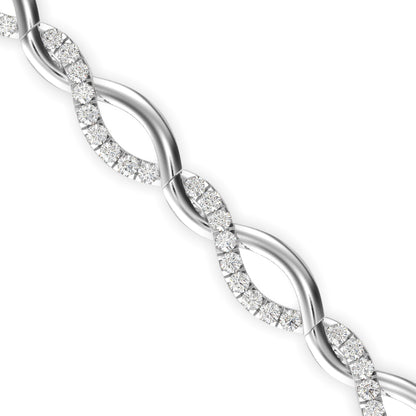 Admirer Diamond Tennis Bracelet-Silver