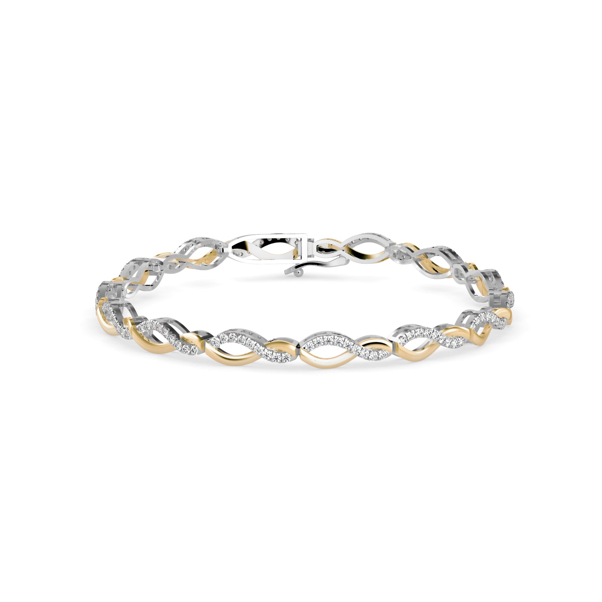 Admirer Diamond Tennis Bracelet-Golden