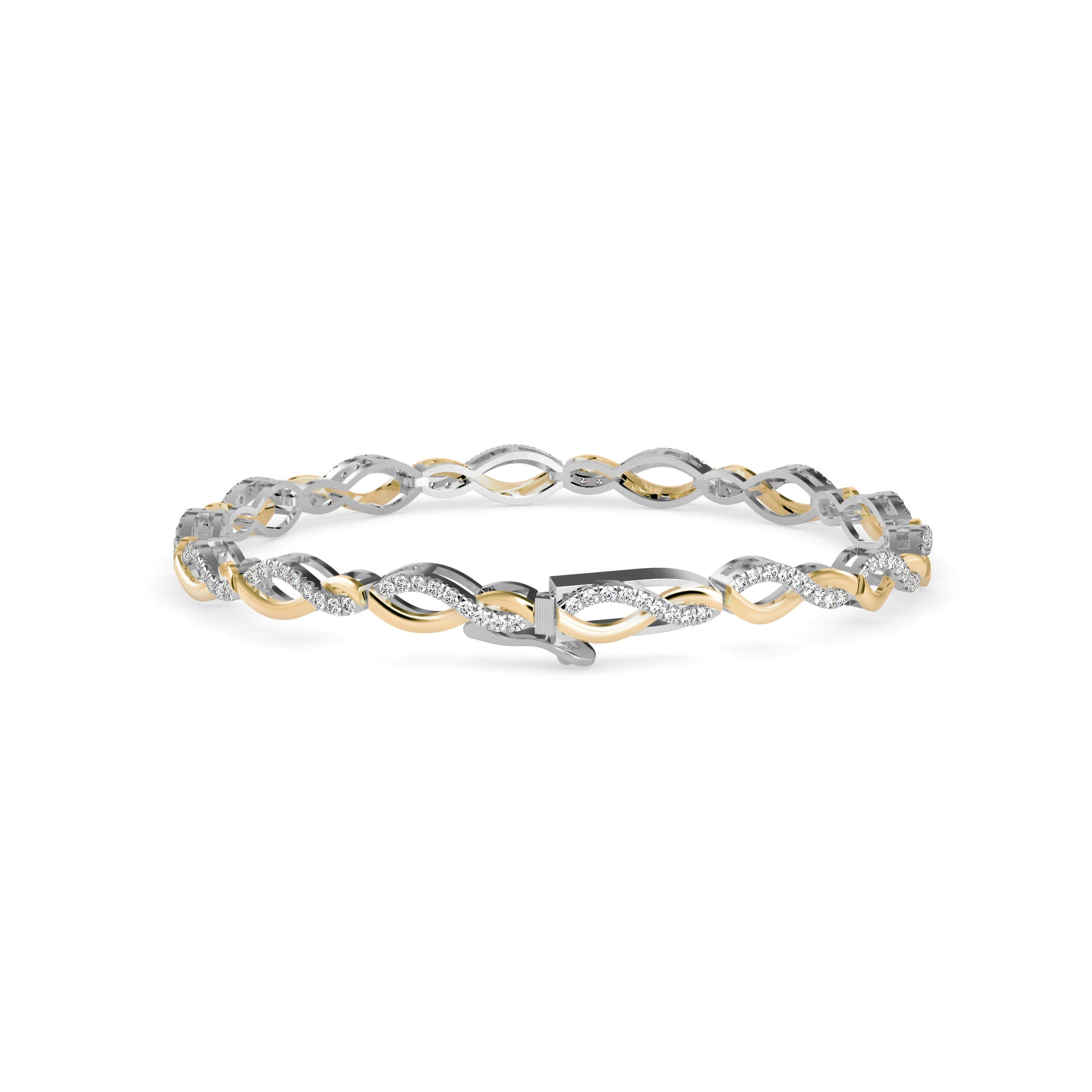 Admirer Diamond Tennis Bracelet-Golden