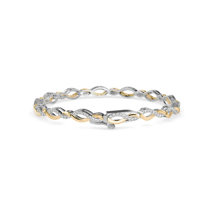 Admirer Diamond Tennis Bracelet-Golden