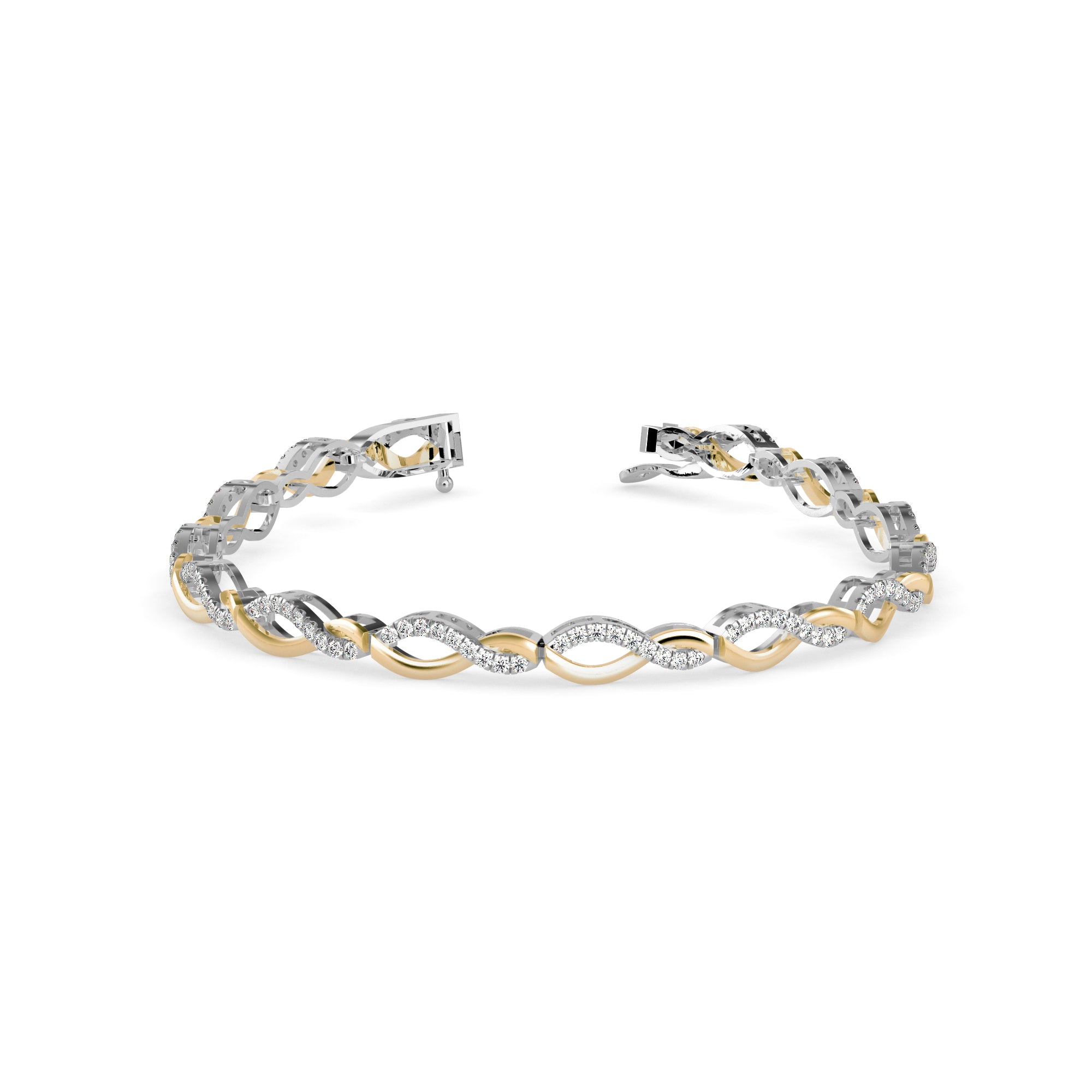 Admirer Diamond Tennis Bracelet-Golden