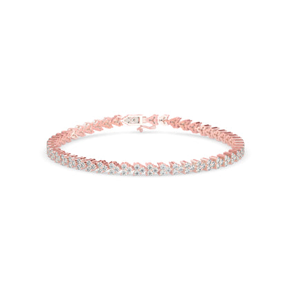 Myraid Diamond Tennis Bracelet-Rose Gold