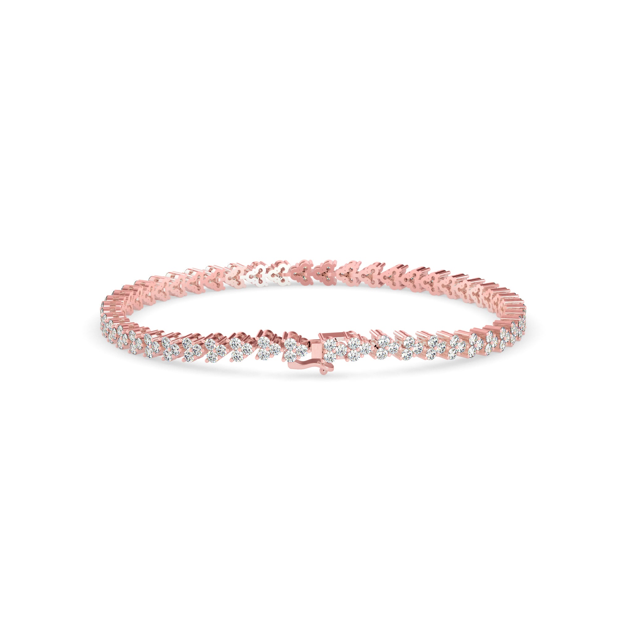 Myraid Diamond Tennis Bracelet-Rose Gold