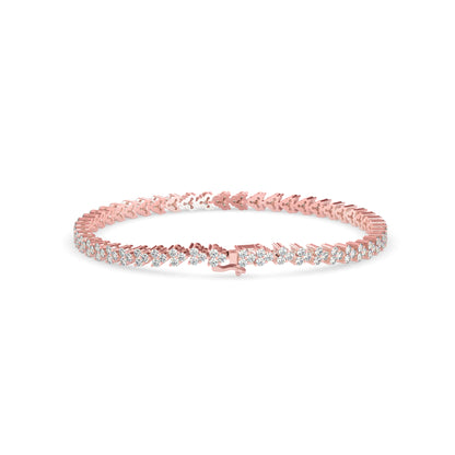 Myraid Diamond Tennis Bracelet-Rose Gold