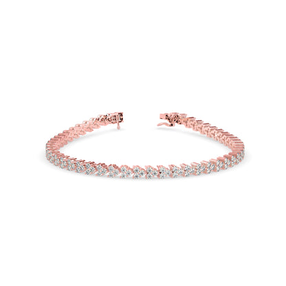 Myraid Diamond Tennis Bracelet-Rose Gold
