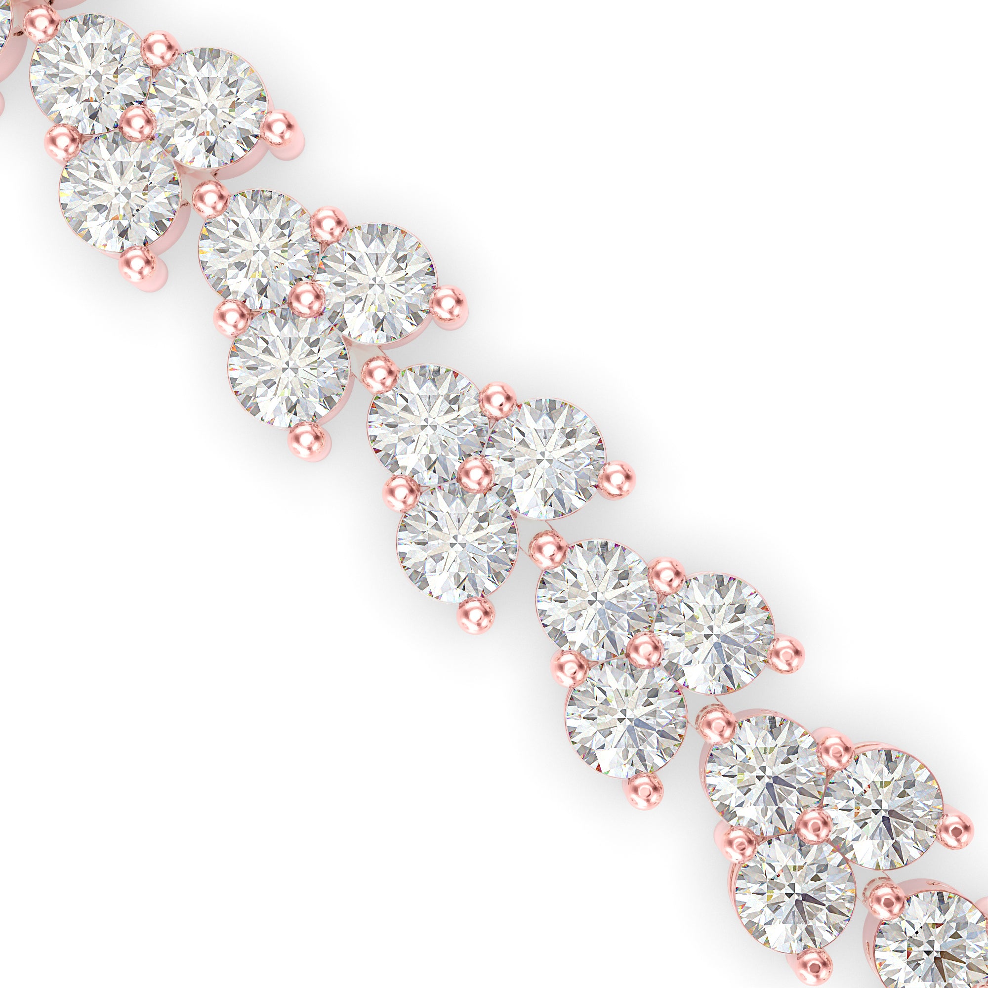 Myraid Diamond Tennis Bracelet-Rose Gold