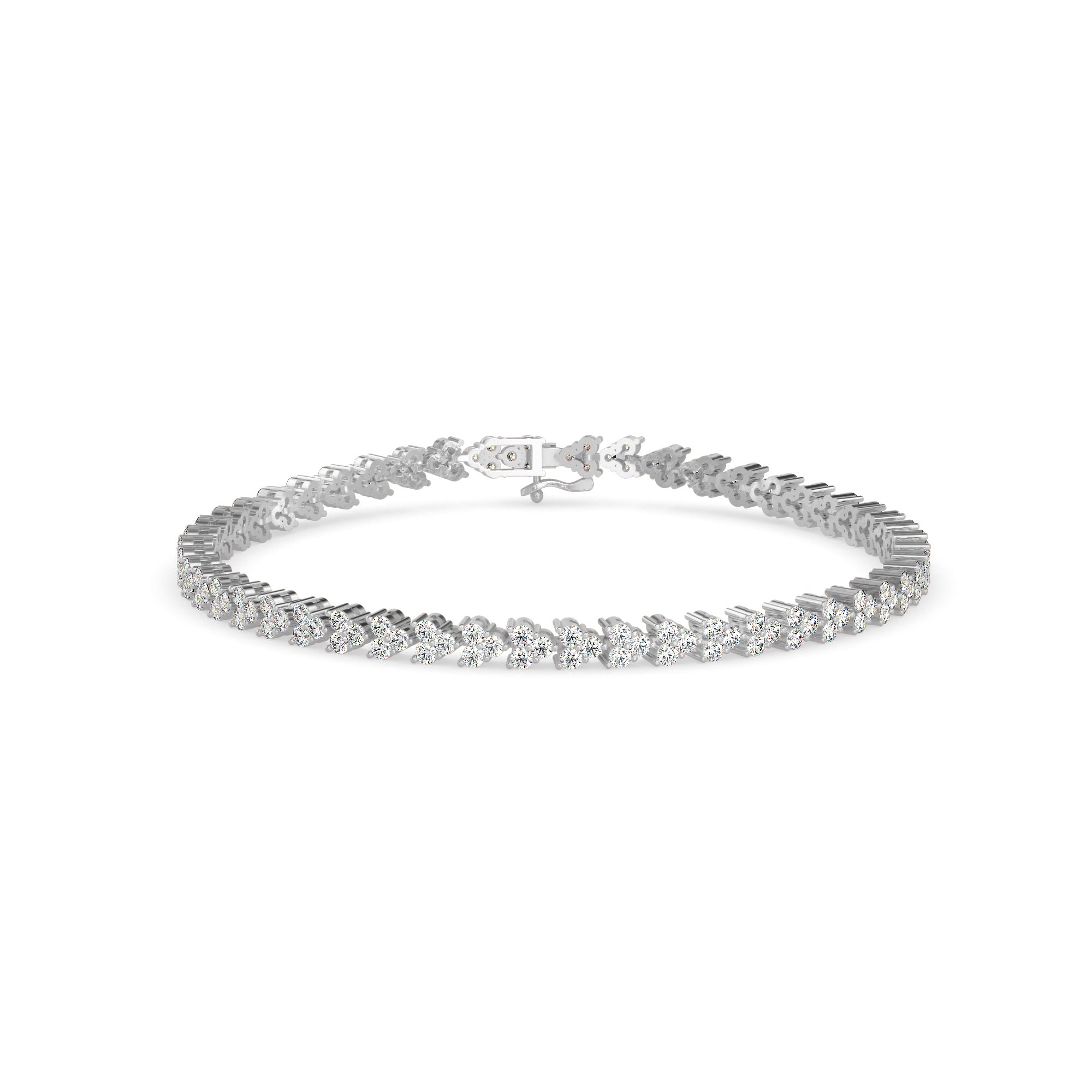 Myraid Diamond Tennis Bracelet-Silver